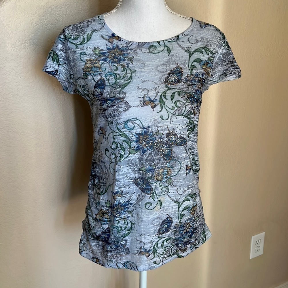 Motherhood maternity embellished burnout top